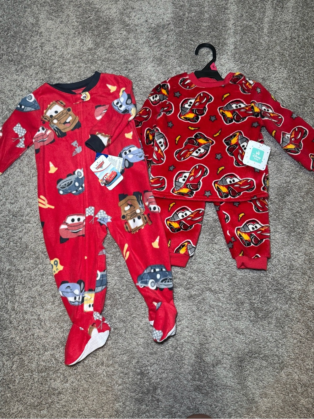 NEW Kids' Red Cars One-Piece and Pajama Set - Disney Cars Inspired